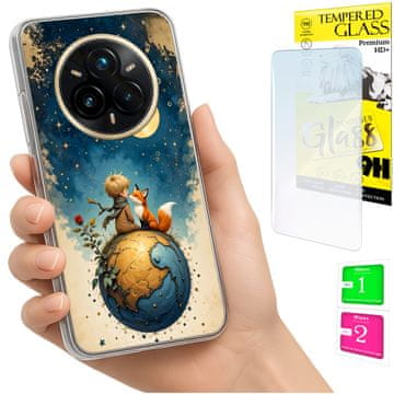 Futrola za Realme 14 Pro+ 5G / 14 Pro Plus 5G Foto Case s uzorkom lisice + staklo