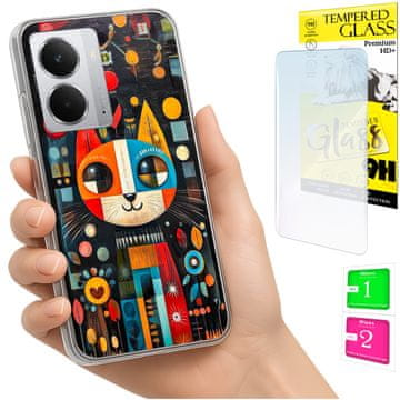 Fotka za realme 14 5G / 14T 5G maska sa srcima + 9H staklo