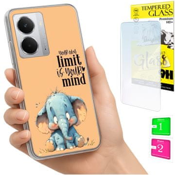 Etui za Realme 14 5G / 14T 5G fotokutija sa slonom + 9H staklo