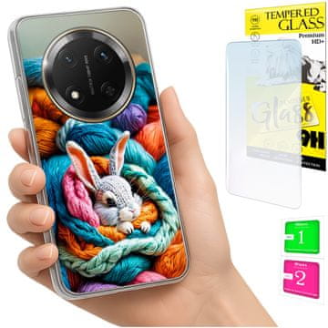 Fotolijevka za Honor Magic7 Lite sa zaštitnim staklom, crni