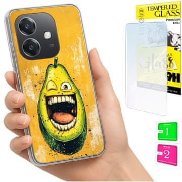Futrola za Oppo A40 / A40m / A60 5G, maska foto pozadina avokado + staklo za zaštitu