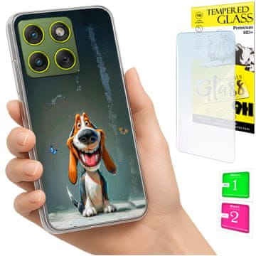 Etui za Motorola Edge 70 foto maska leđa grafika pas + staklo