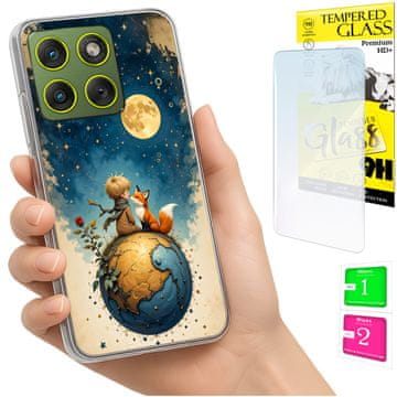 Fotokutija za Motorola Edge 70, maska s motivom lisice + staklo