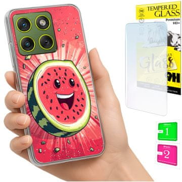 Etui za Motorola Edge 70 fotofutrola s uzorkom lubenice + staklo