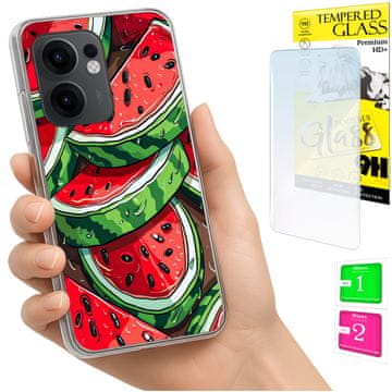 Etui za Oppo Reno 13F 5G / 13 FS 5G foto kućište maska pozadina lubenica + staklo