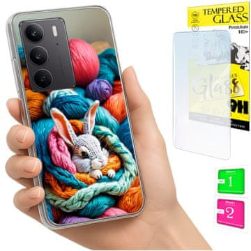 Etui za Realme C75 / 14X 5G maska foto kraba staklo 9h