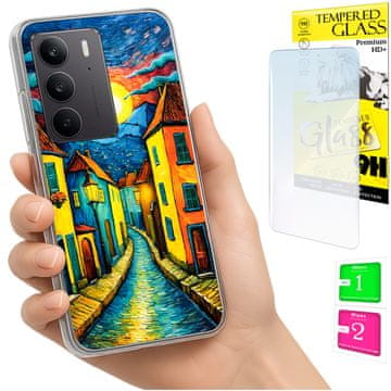 Etui za Realme C75 / 14X 5G maska foto umjetnost leđa + staklo 9h