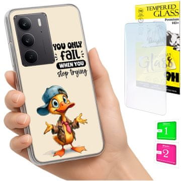 Futrola za Realme C75 / 14X 5G, kućište foto, patka + staklo 9h