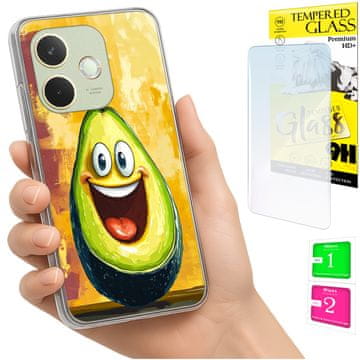 Fotografija za oppo a5 pro, maska sa stražnjom stranom avokado + staklo 9h