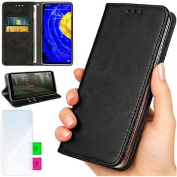 Futrola za mobitel poput novčanika za Honor X8C - crna maska BLUEMOON