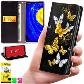 Futrola tipa novčanik za realme 14 5G / 14T 5G - maska bluemoon otisak + staklo 9h