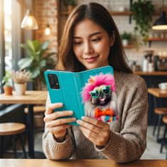 Futrola tipa novčanik za Motorola Edge 50 Fusion – torbica bluemoon s otiskom + staklo 9h
