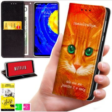Futrola tipa novčanik za Honor 400 Lite - maska bluemoondesign s printom + 9h staklo