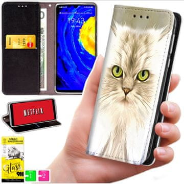 Futrola tipa novčanik za Realme C71 - maska BLUEMOON s uzorkom + kaljeno staklo 9h