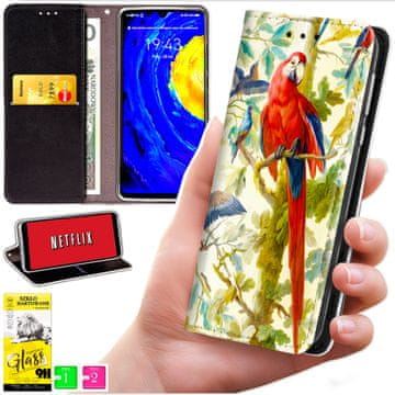 Futrola tipa novčanik za Motorola Moto G56 - maska blue moon tisak + staklo 9h