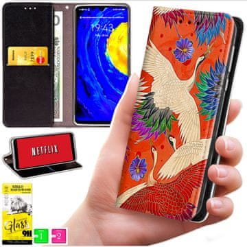 Futrola poput novčanika za Honor 400 Lite - maska BLUEMOON s otiskom + staklo 9H