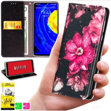 Futrola tipa novčanik za Motorola Edge 70 - torbica BLUEMOON tisak + staklo 9h