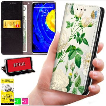 Futrola tipa novčanik za Honor 400 Lite - maska bluemoons uzorak + staklo 9h