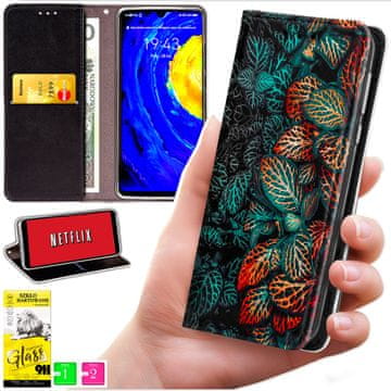 Futrola tipa novčanik za Oppo Reno 15 5G - maskica BLUEMOON s uzorkom + staklo 9H