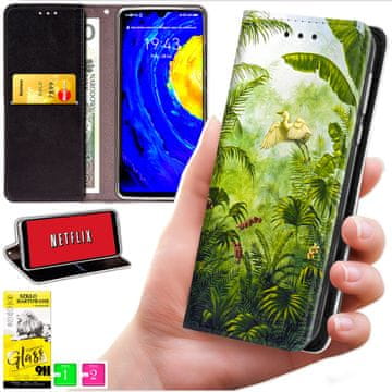 Futrola tipa novčanik za Motorola Edge 60 Pro - maska Bluemoon print + staklo 9h