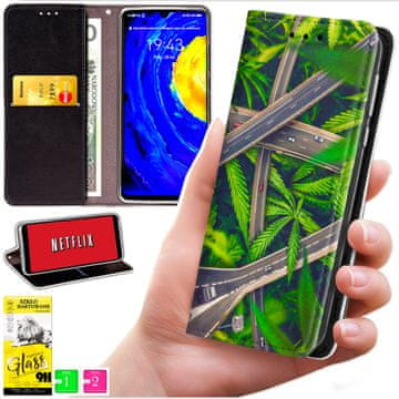 Futrola tipa novčanik za Honor 400 Lite - maska bluemoons print + staklo 9h