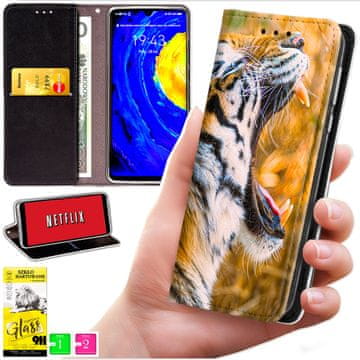 Futrola tipa novčanik za Motorola Moto G56 – bluemoon maska otisak + staklo 9h
