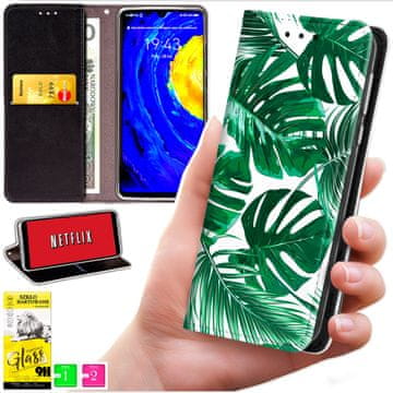 Futrola tipa novčanik za Oppo A40 / A40m / A60 5G - Bluemoon maska s printom + 9h staklo