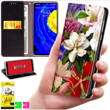 Futrola tipa novčanik za Oppo Reno 14f / 14 fs 5g - maska bluemoon s printom + zaštitno staklo 9h