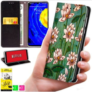 Futrola tipa novčanik za Motorola Edge 60 Pro - maska bluemoon s uzorkom + staklo 9h