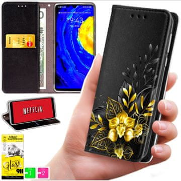 Futrola tipa novčanik za Motorola Edge 60 Pro - maska bluemoon s uzorkom + staklo 9h