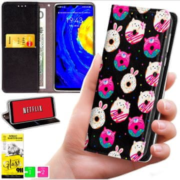 Futrola tipa novčanik za Motorola Edge 60 Pro - maska BLUEMOON s uzorkom + staklo 9h