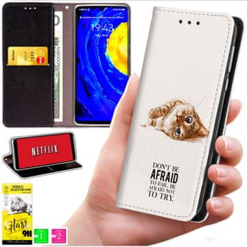 Etui tipa portfelj za Motorola Edge 60 Pro - maska bluemoon s uzorkom + staklo 9h