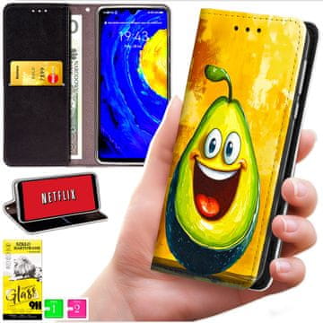 Futrola tipa novčanik za Realme C71 - maska BLUEMOON s printom + zaštitno staklo 9h