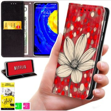 Futrola za telefon tipa novčanik za Honor X7d / 400 Smart, BLUEMOON uzorak + zaštitno staklo 9h