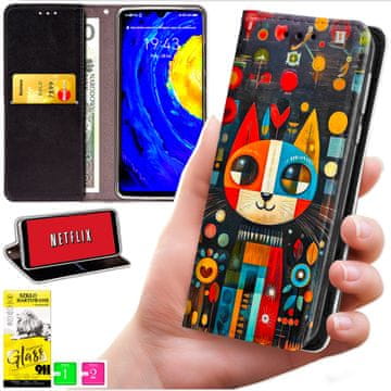 Torbica tipa novčanik za Xiaomi Redmi 15C 5G 173mm / Poco C85 - maskica BLUEMOON print + staklo 9H