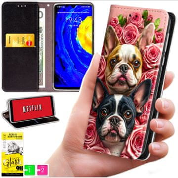 Futrola tipa novčanik za Oppo Reno 15 5G - maskica BLUEMOON s uzorkom + zaštitno staklo 9h