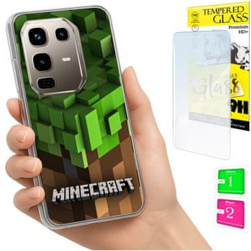 Etui za infinix note 50 pro 4g, maskica foto, leđa, sa zaštitnim staklom 9h