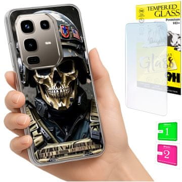 Etui za Infinix Note 50 Pro 4G, zaštitna maska za leđa s kamerom + 9h kaljeno staklo