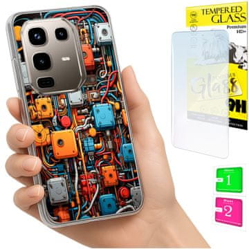 Etui za INFINIX Note 50 Pro 4G, foto maskica s leđnim poklopcem i 9h zaštitno staklo