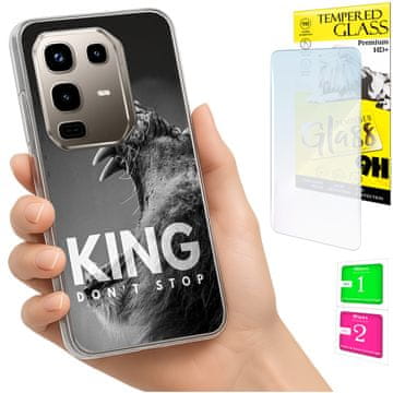 Etui za INFINIX Note 50 Pro 4G, maska foto, stražnja maska i zaštitno staklo 9H