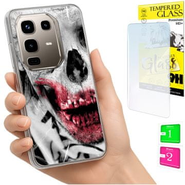 Etui za INFINIX Note 50 Pro 4G, foto maska s leđima i zaštitnim staklom 9h
