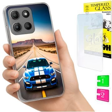 Etui za Motorola Moto G15 / G15 Power maska stražnja korice + staklo