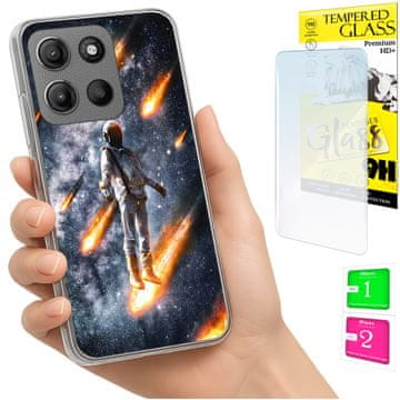 Futrola za Motorola Moto G15 / G15 Power, maskica s poklopcem i zaštitno staklo