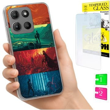 Futrola za Motorola Moto G15 / G15 Power, maskica s poklopcem i staklo