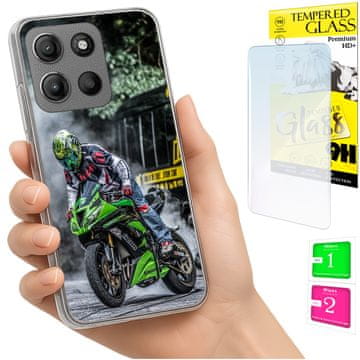 Etui za Motorola Moto G15 / G15 Power Maskica stražnja futrola + staklo