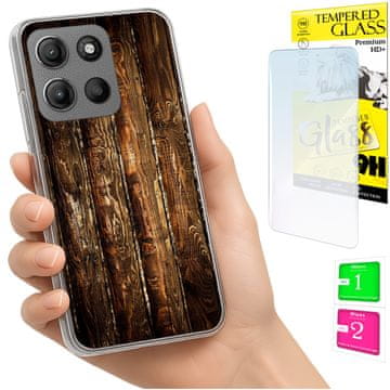 Etui za Motorola Moto G15 / G15 power, maska, stražnji poklopac + staklo