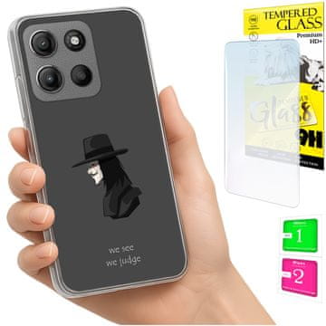 futrola za motorola moto g15 / g15 power, maska, stražnji dio + staklo