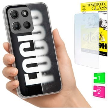Futrola za Motorola Moto G15 / G15 Power, maskica, stražnja maska s kaljenim staklom