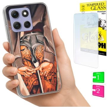 Etui za Motorola Moto G86 Power maska s fotografijom, stražnja maska, torbica i staklo 9H