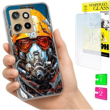Etui za Motorola Edge 50 Neo obloga FOTO maskica futrola + staklo 9H